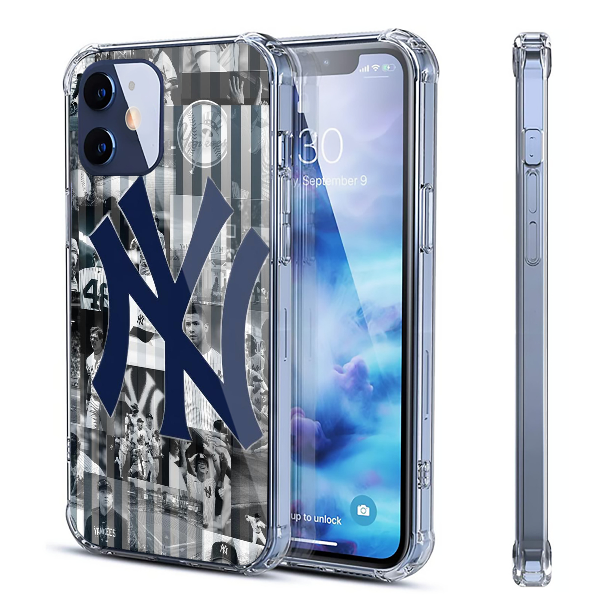 New York Yankees 135 Clear IPhone 12 Case – Soft TPU With UV Print – Enhanced Drop Protection, Precise Fit, Anti-Fingerprint, Customizable Design, Scratch-Resistant, Yellow-Resistant